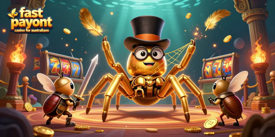 Spin to win at fast payout casino for australians featuring vibrant 3D characters and elements.