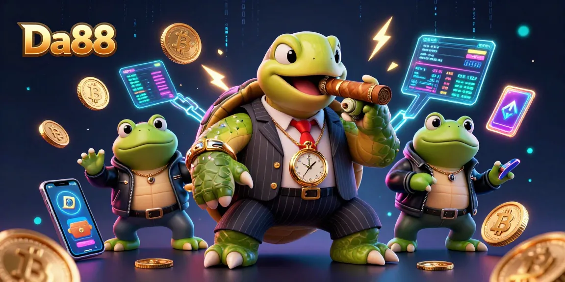 Experience exciting moments at Da88 with a vibrant casino scene illustrated in ultra-detailed 3D art.