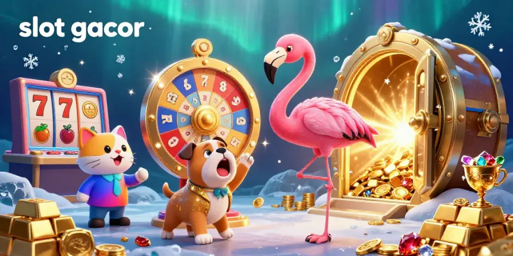 Experience the thrill of slot gacor with engaging characters and dynamic casino visuals.