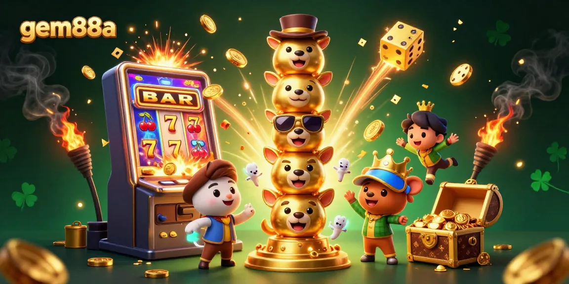 Experience winning with gem88a's vibrant casino atmosphere full of slot machines and more.