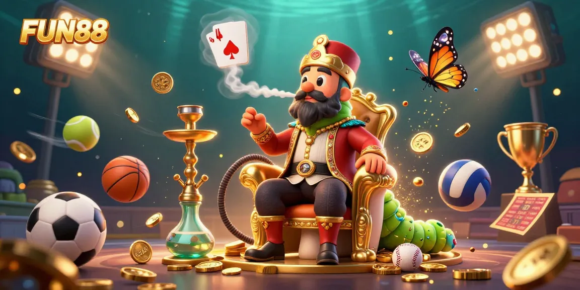 Experience the excitement of FUN88 with this vibrant 3D casino illustration showcasing thrilling sports betting elements and captivating gaming features.