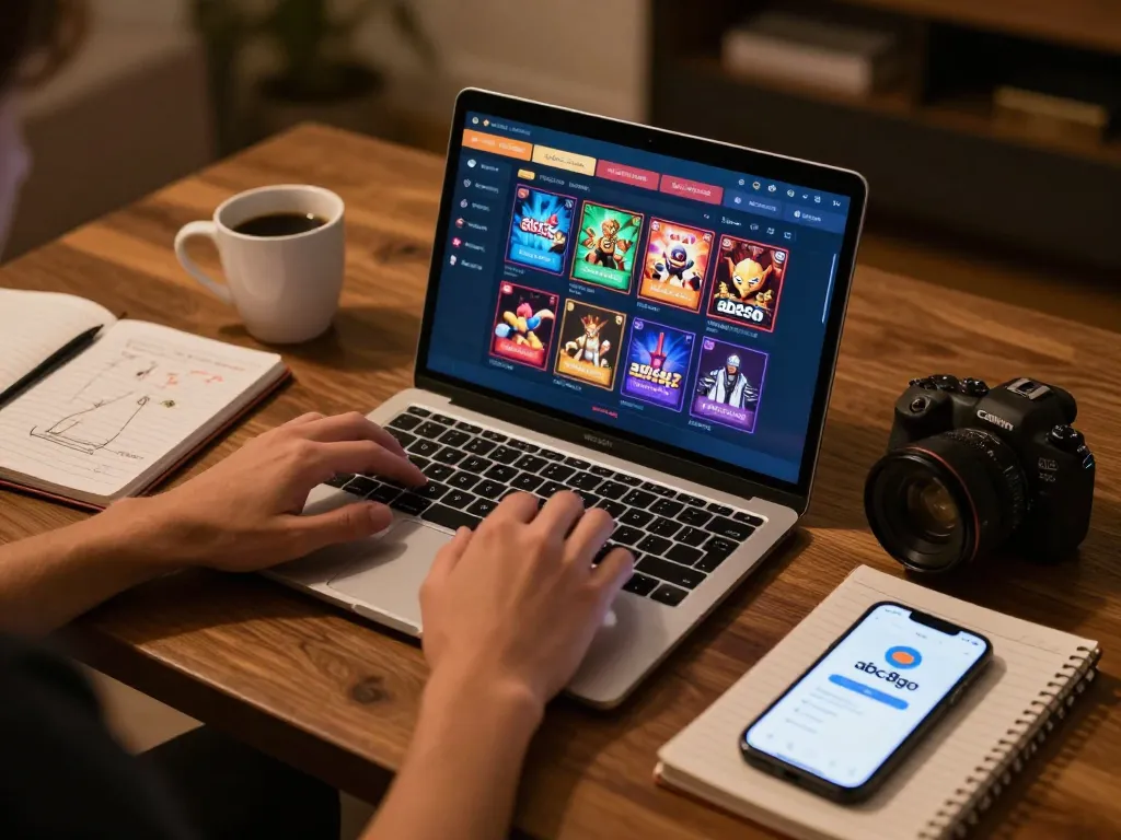 Player enjoying exciting games on abc8go online casino platform from a cozy home setup