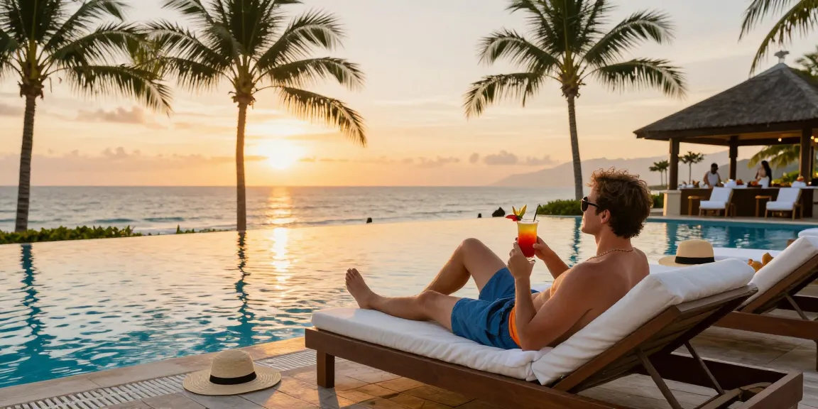 Experience serenity at top hotels in the world with a luxury infinity pool and ocean sunset.