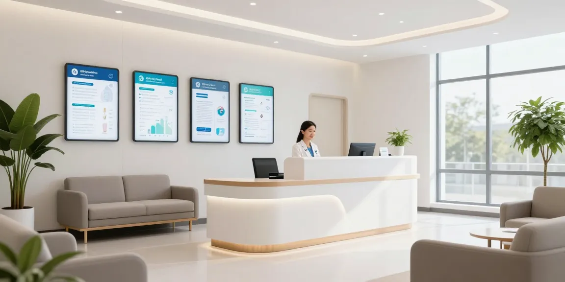 Welcoming healthcare environment showcasing a modern clinic reception area, emphasizing patient care, view here for advanced medical services.