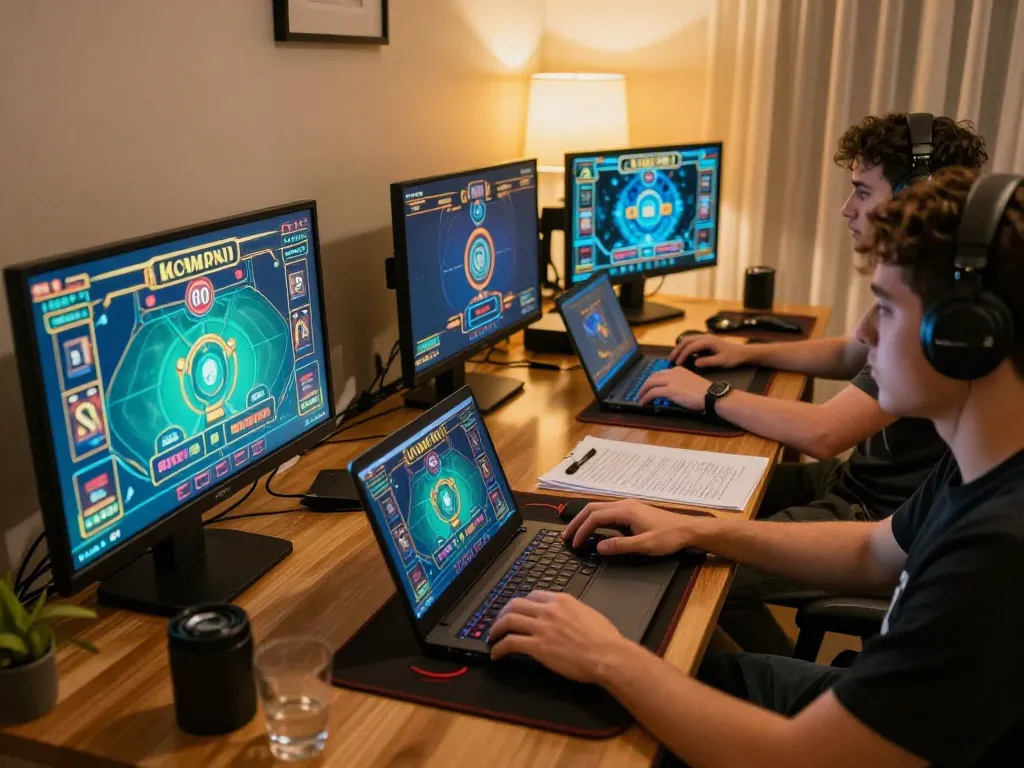 LGO SUPER players engaged in online gaming session, showcasing strategic gameplay environment.