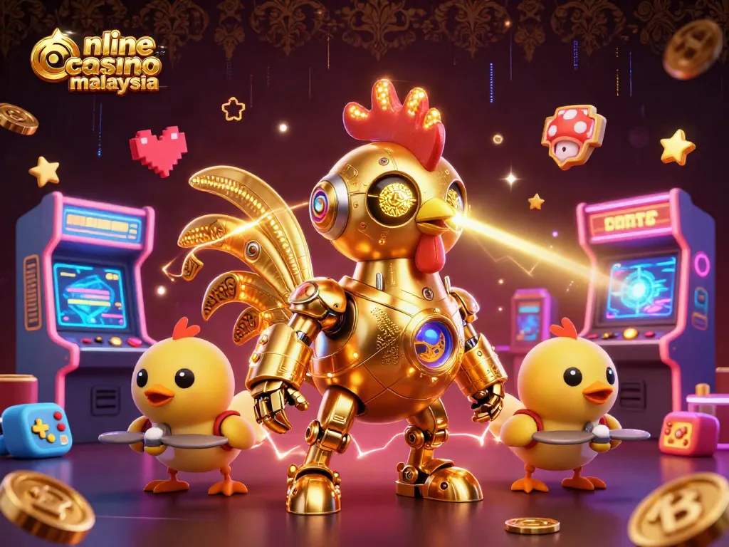 Engage in vibrant gameplay at online casino malaysia with retro-futuristic elements showcasing fun and adventure.