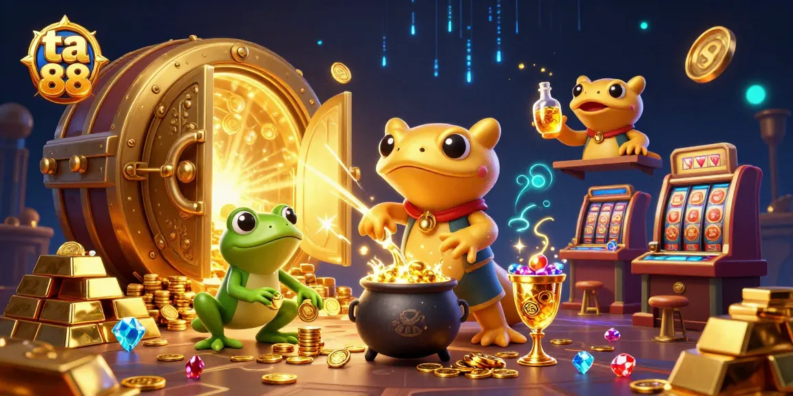 Experience winning strategies with ta 88 in a vibrant casino scene filled with gold and excitement.