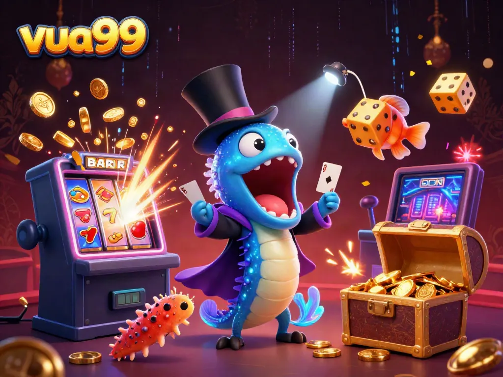 Experience the excitement of vua99 with thrilling magical performances amidst colorful casino elements.