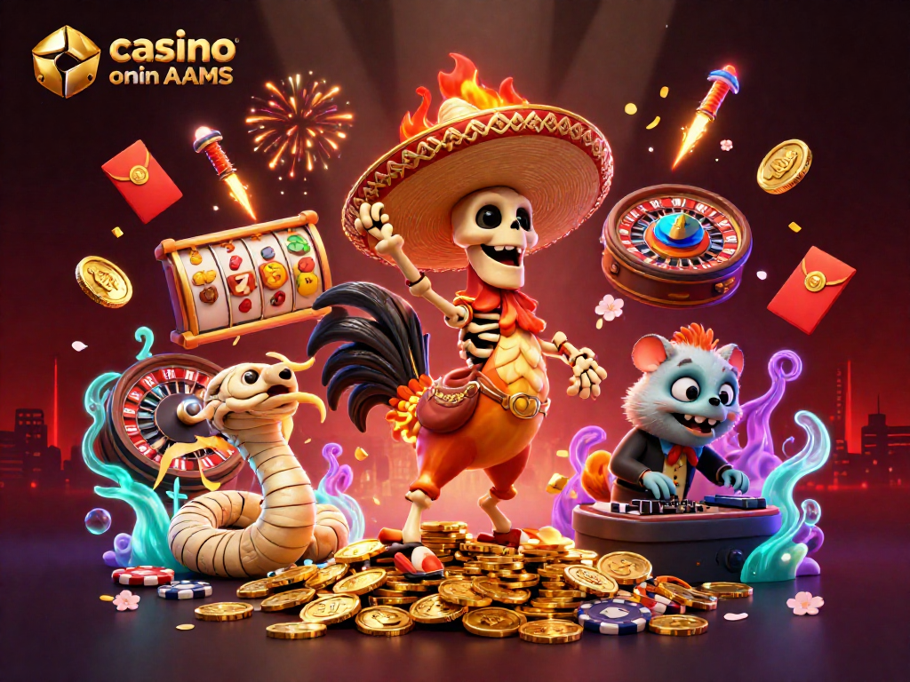 Gioca e vinci nel casino online non AAMS con uno scheletro mariachis e un DJ criceto zombie tra monete d'oro.