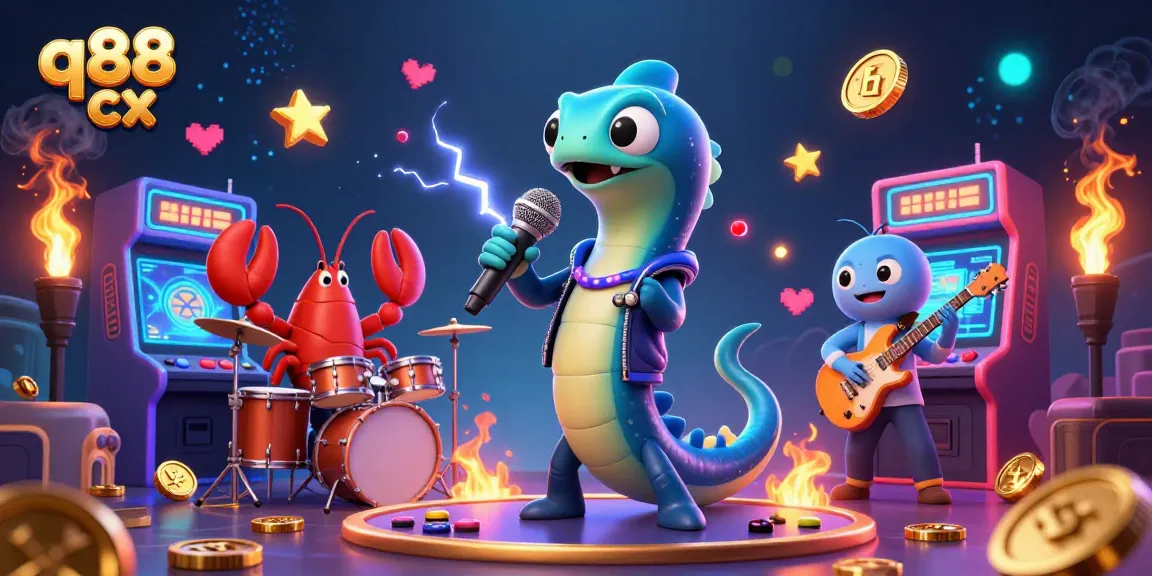 Experience vibrant gaming with q88 cx as the electric eel DJ runs the underwater casino stage with colorful arcade elements.