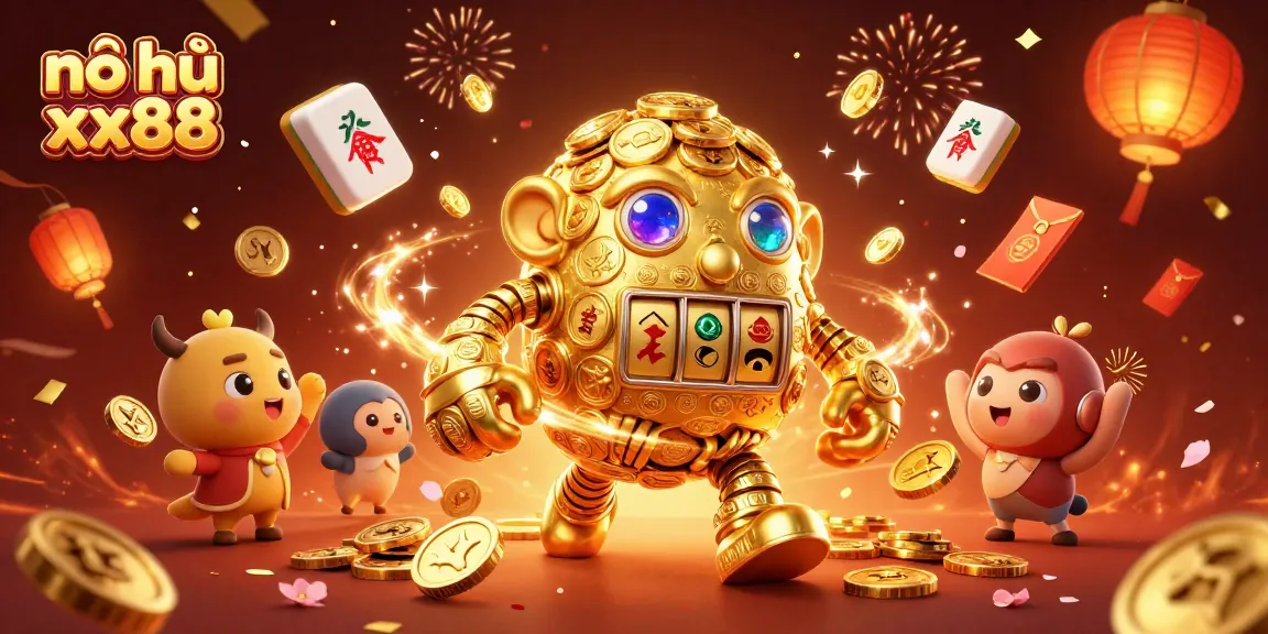 Experience the thrill of nổ hũ xx88 as you spin for winnings in this vibrant casino illustration.