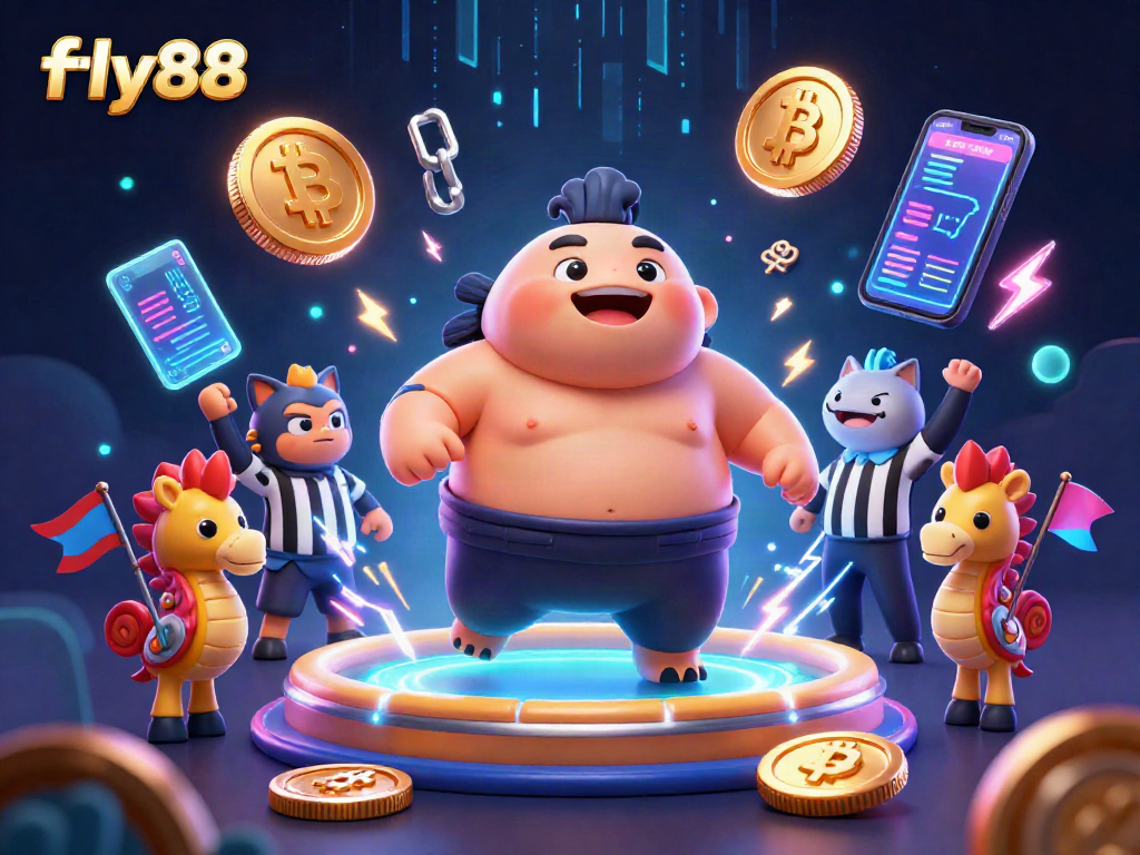Engage with fly88's thrilling underwater casino scene featuring crypto elements and vibrant characters.