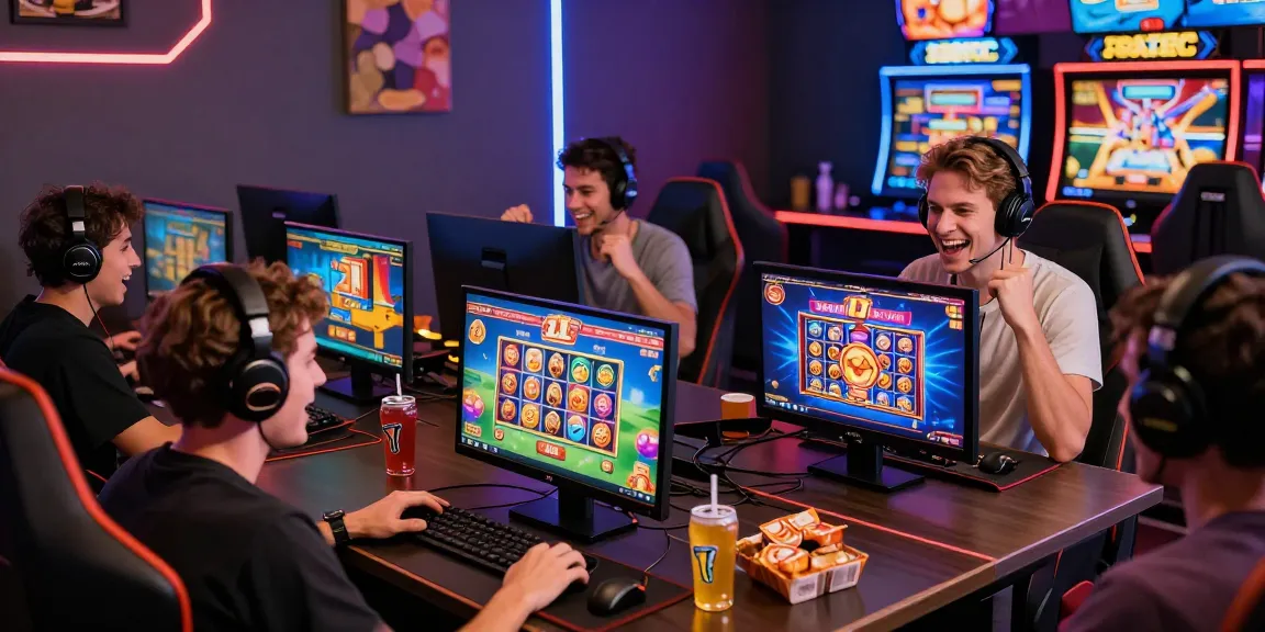 Situs Slot Gacor Asialive88 vibrant online gaming scene with excited players and casino graphics.