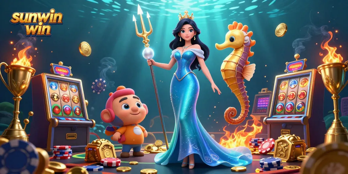 Win exciting casino jackpots with sunwin win and vibrant game elements in this rich illustration.
