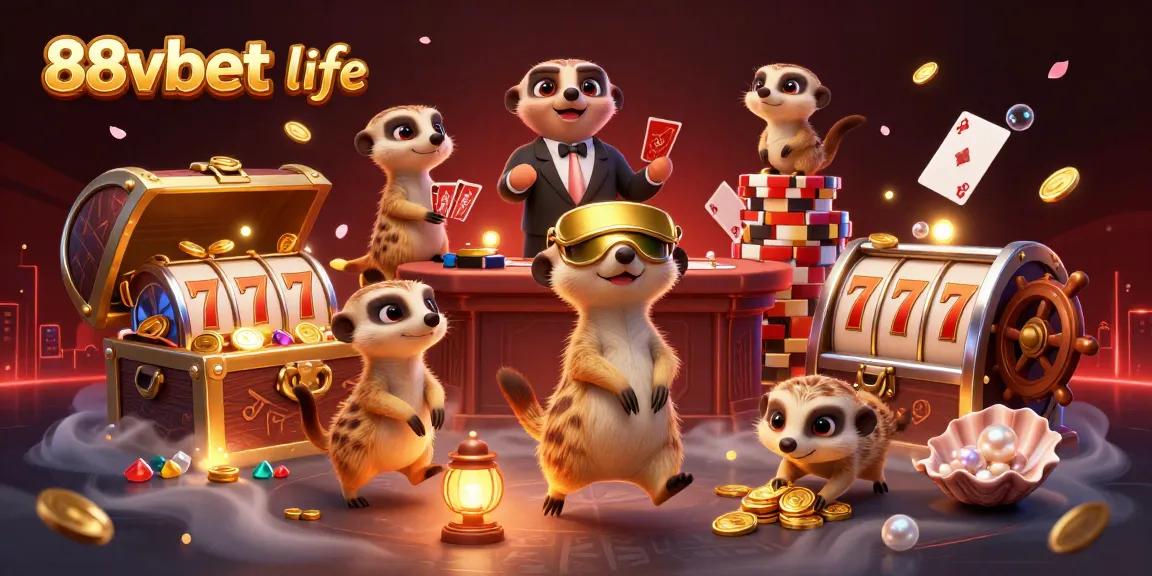 Experience the exciting world of gaming with 88vbet life's lively meerkat casino scene, complete with vibrant treasures.