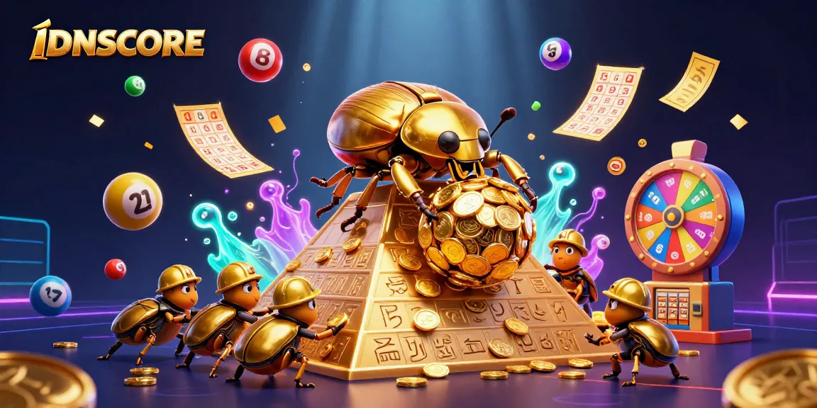 Engage with IDNSCORE's thrilling lottery experience, featuring exciting elements like bouncing numbered balls and a dynamic prize wheel.