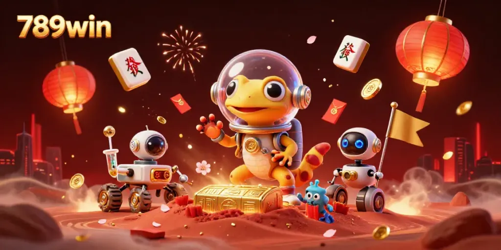 Experience the excitement of gambling at 789win with this vibrant Martian casino adventure.