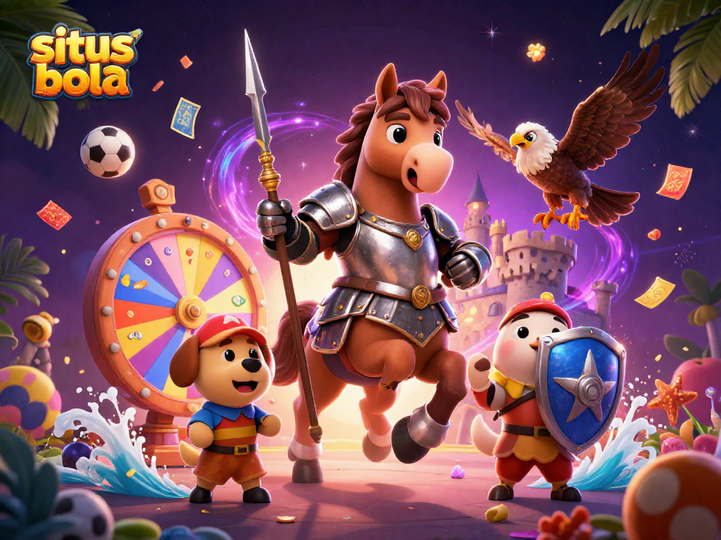 Engage in situs judi bola with thrilling sports betting as a knight and squire embark on an adventure.