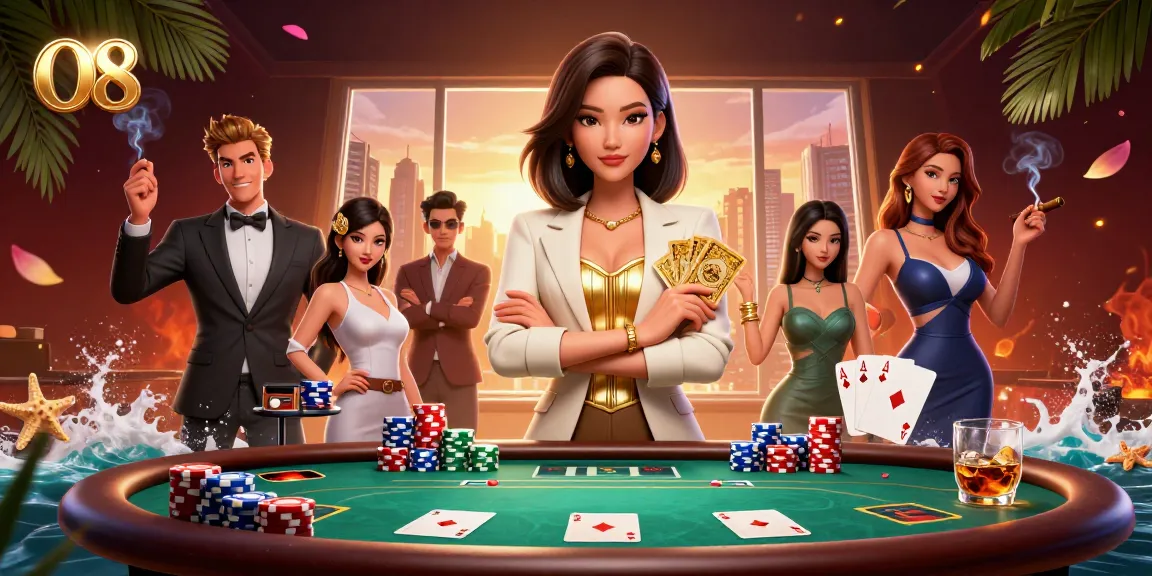 O8 empowers players to engage in vibrant poker battles with dynamic chips and cards.