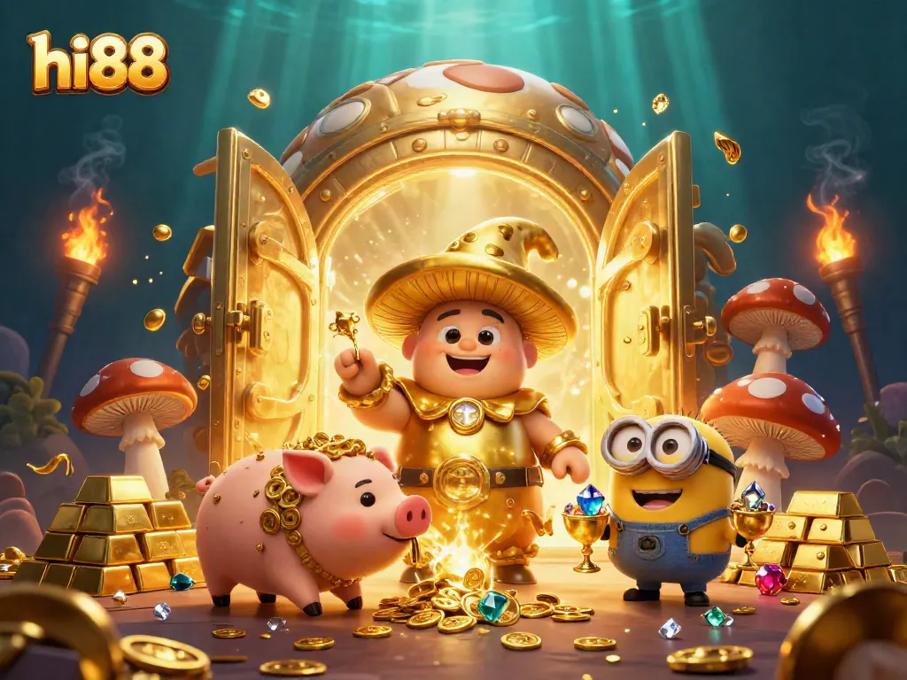 Experience winning adventures at hi88 with golden treasures, magical characters, and rich casino elements.