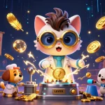 dabet captures the excitement of a dynamic casino scene with vibrant 3D characters and elements.