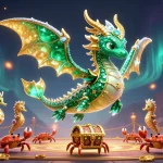 SODO66 players enjoy dynamic gaming with an emerald sea dragon, treasure, and winning coins around