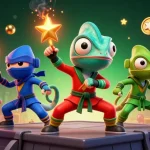 Engage with สูตรบาคาร่า ฟรี as a team of chameleon ninjas showcases powerful casino gaming elements.