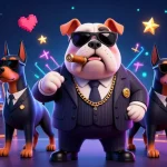 Toke slot brings excitement with casino elements featuring slot reels and a mafia dog character.