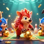 Engage with five88 slots as cartoon pangolins roll golden balls through vibrant poker chips and reels.