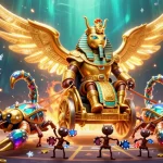 Experience thrilling gameplay with situs toto, featuring a majestic golden scarab in a casino adventure.