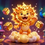 Experience winning moments with TX88 in an ultra-detailed casino-themed 3D illustration featuring a sun lion.