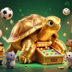 Bongdalu brings excitement with a colossal golden tortoise pinball machine amidst lively sports betting elements.