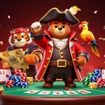 oxbet brings excitement to the poker table with a pirate bear, tiger first mate, and rich casino elements
