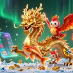 Engage in thrilling gameplay with fabet's vibrant casino scene featuring iconic characters and crypto elements.