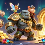 Kuwin unveils thrilling slot adventures with magical characters amidst a treasure trove.