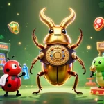 Engage with tx88's exciting gambling world through a vibrant 3D illustration of gaming and competition.