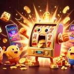 Experience exciting wins with the slot resmi trend featuring animated slot machines and a jackpot explosion.