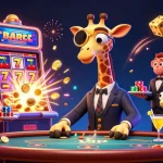 Experience the thrill of gambling at gavangtv with a vibrant and dynamic casino scene featuring unique 3D characters.