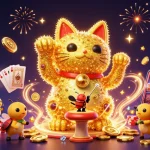 Catch thrilling moments with bắn cá mm88 as fish swim energetically in a vibrant casino scene filled with excitement.