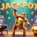 Experience the excitement of crazyvegas with cartoon characters celebrating a jackpot in ultra-detailed 3D.