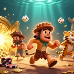 Experience the thrill of gaming with Winbox88 apk download in an engaging casino illustration.