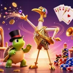 ku88 gameplay excitement illustrated with a vibrant casino scene featuring characters and slot reels